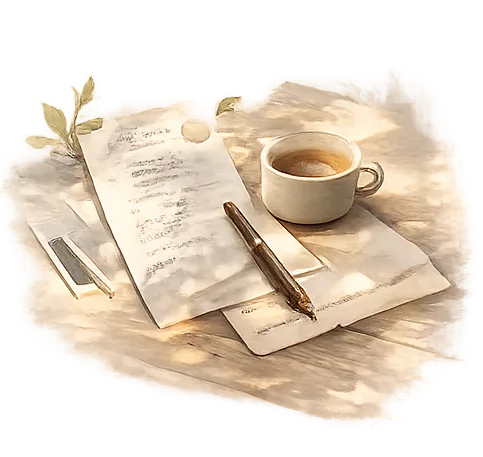 Paused writing to brew a quiet cup of tea