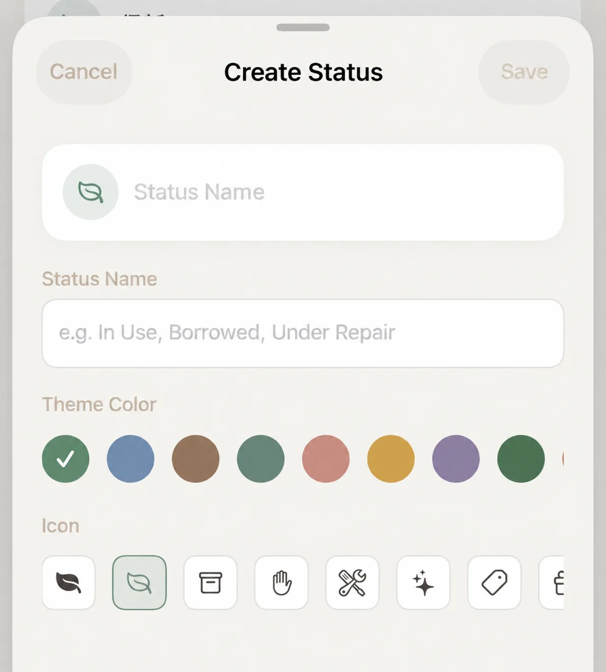 Creating a new custom status