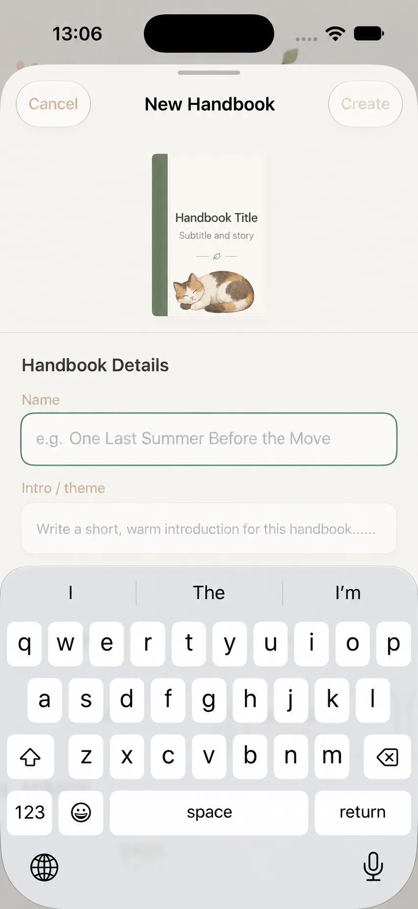 Accessing the Memory Handbook entry from Memory Forest