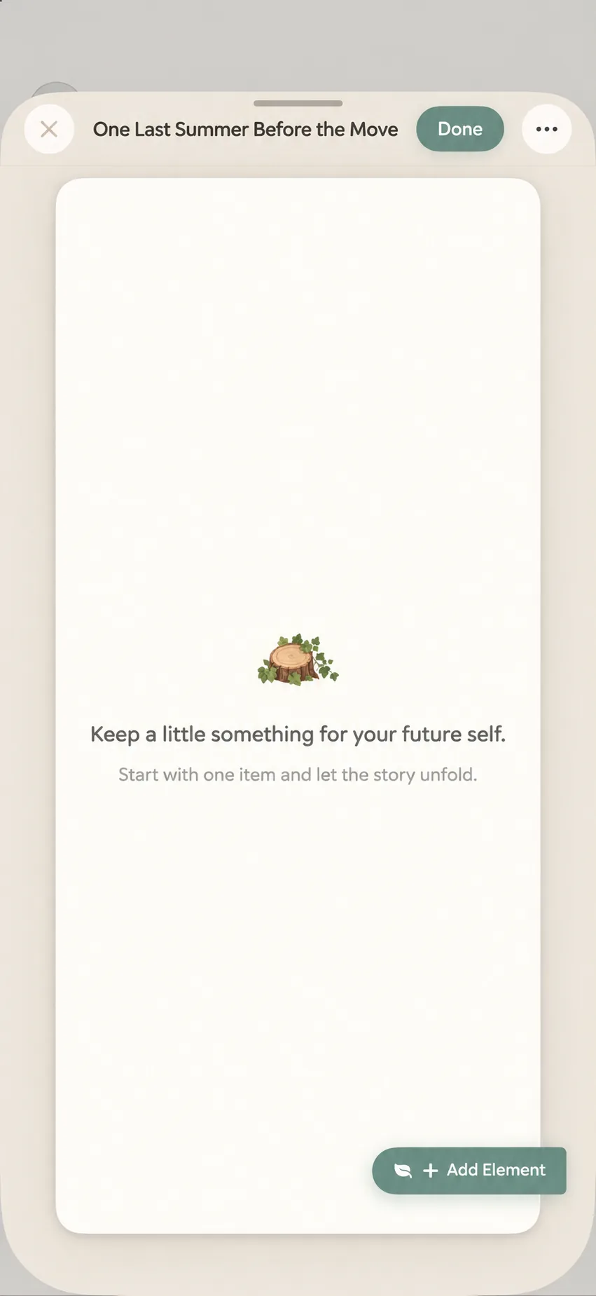 Page editor canvas and Add Element palette